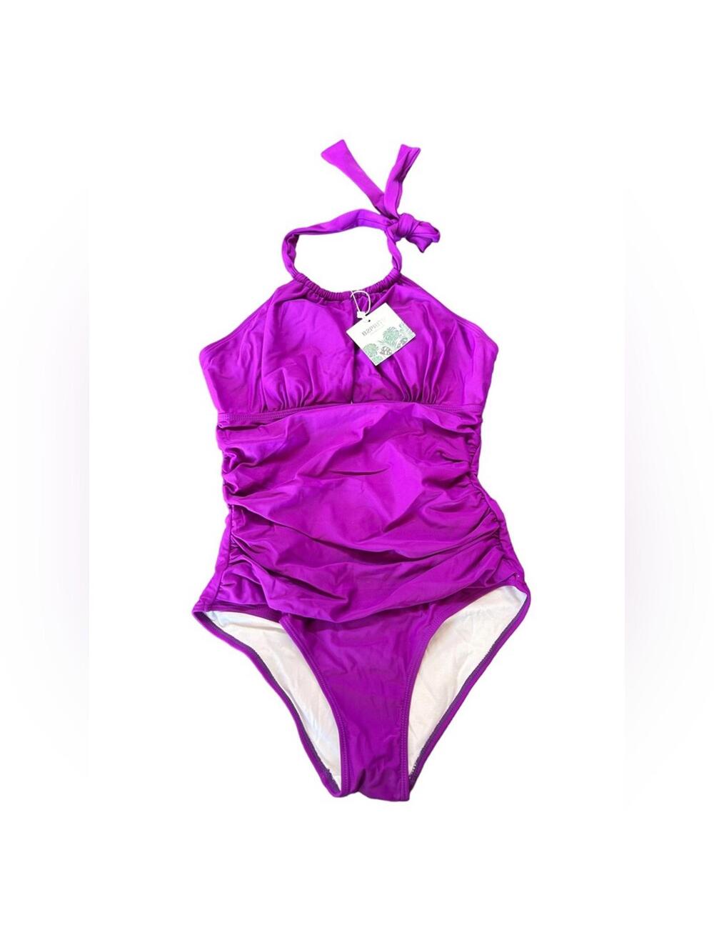 B2PRITY THE STEPHANIE One Piece halter style Swimsuit w Tummy Control NWT